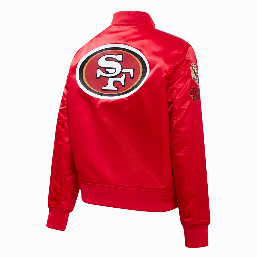 NFL SAN FRANCISCO 49ERS CLASSIC WOMEN'S SATIN JACKET (RED)