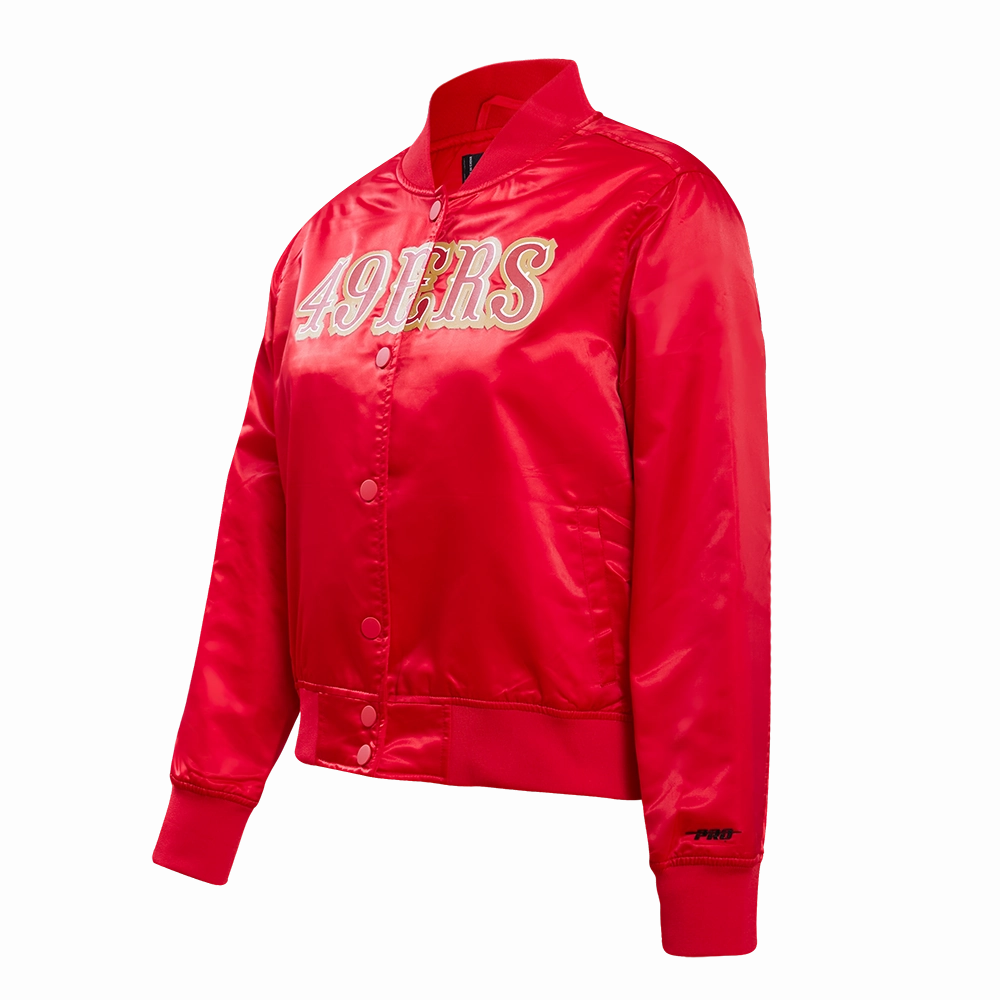 NFL SAN FRANCISCO 49ERS CLASSIC WOMEN'S SATIN JACKET (RED)