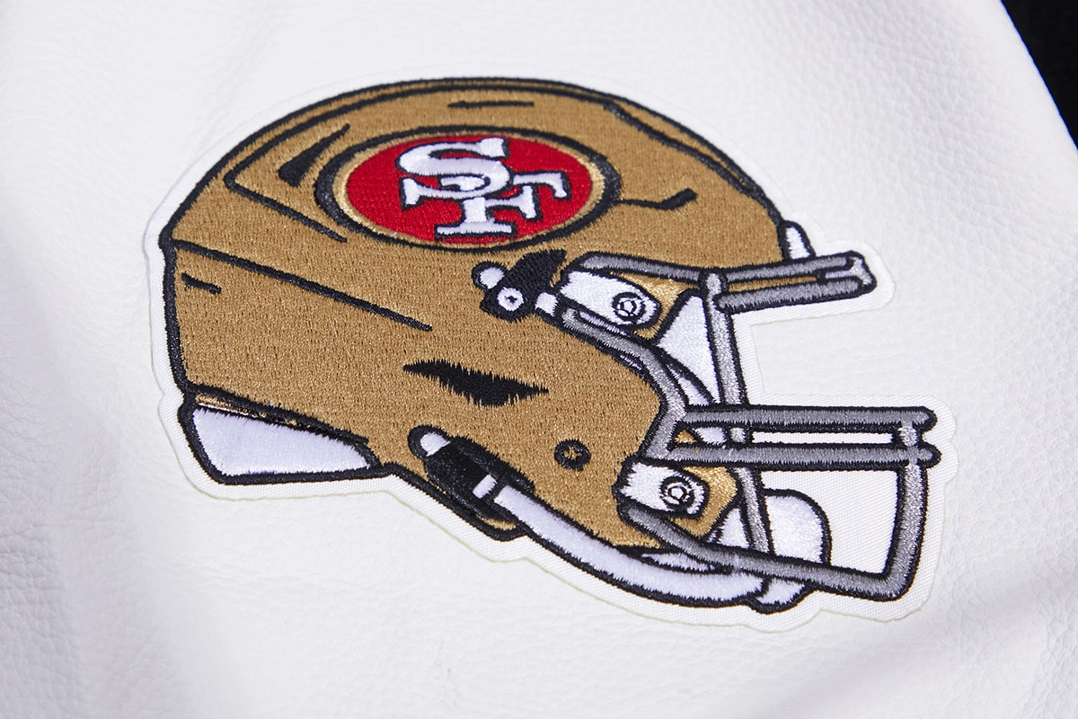 NFL SAN FRANCISCO 49ERS CLASSIC WOOL VARSITY JACKET (BLACK/WHITE)