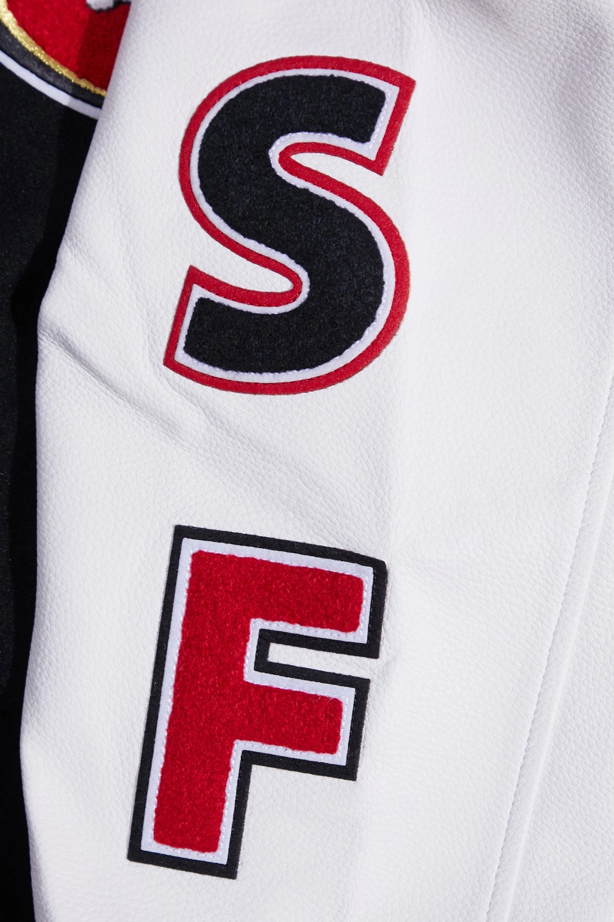 NFL SAN FRANCISCO 49ERS CLASSIC WOOL VARSITY JACKET (BLACK/WHITE)