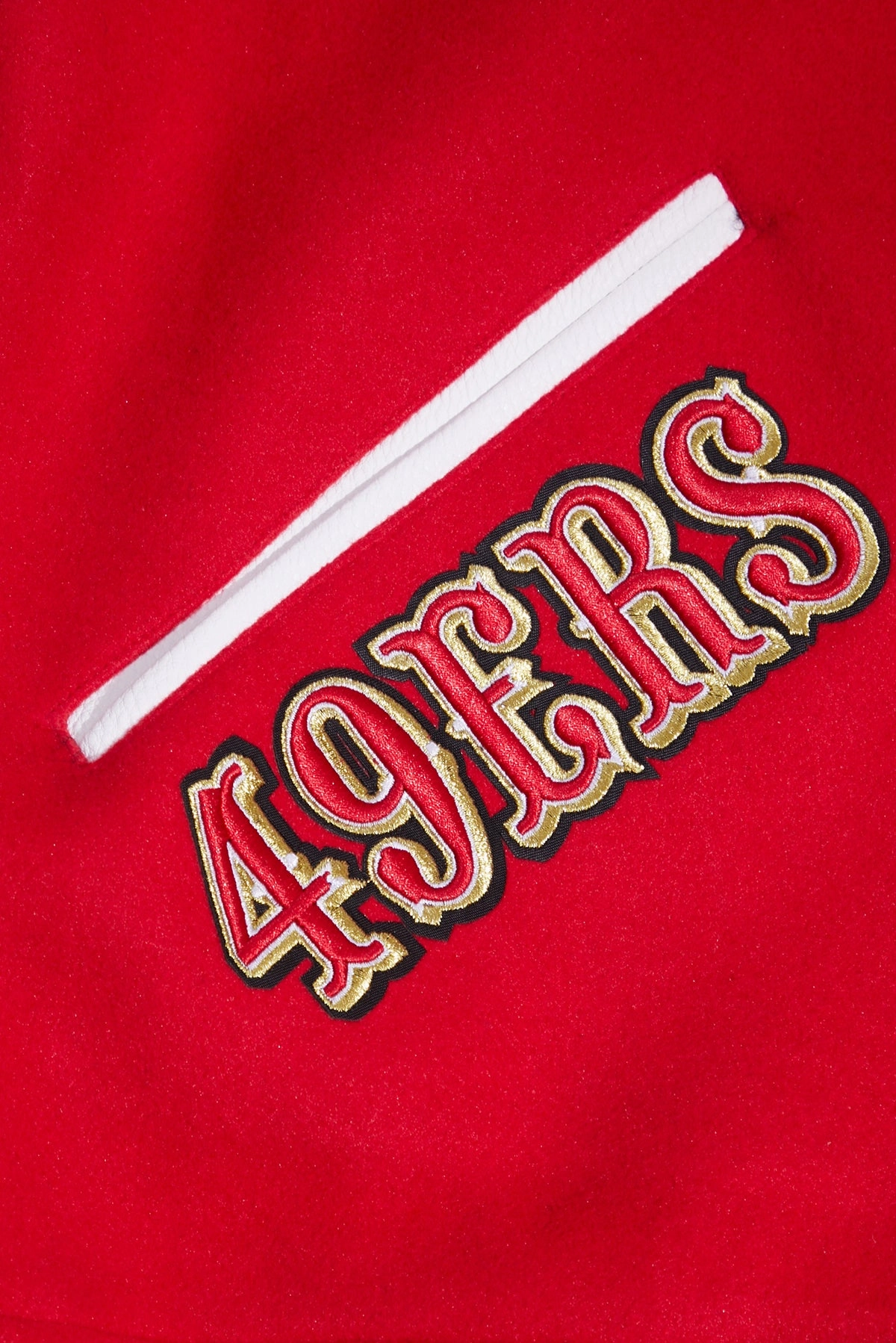 NFL SAN FRANCISCO 49ERS CLASSIC WOOL VARSITY JACKET (RED/WHITE)