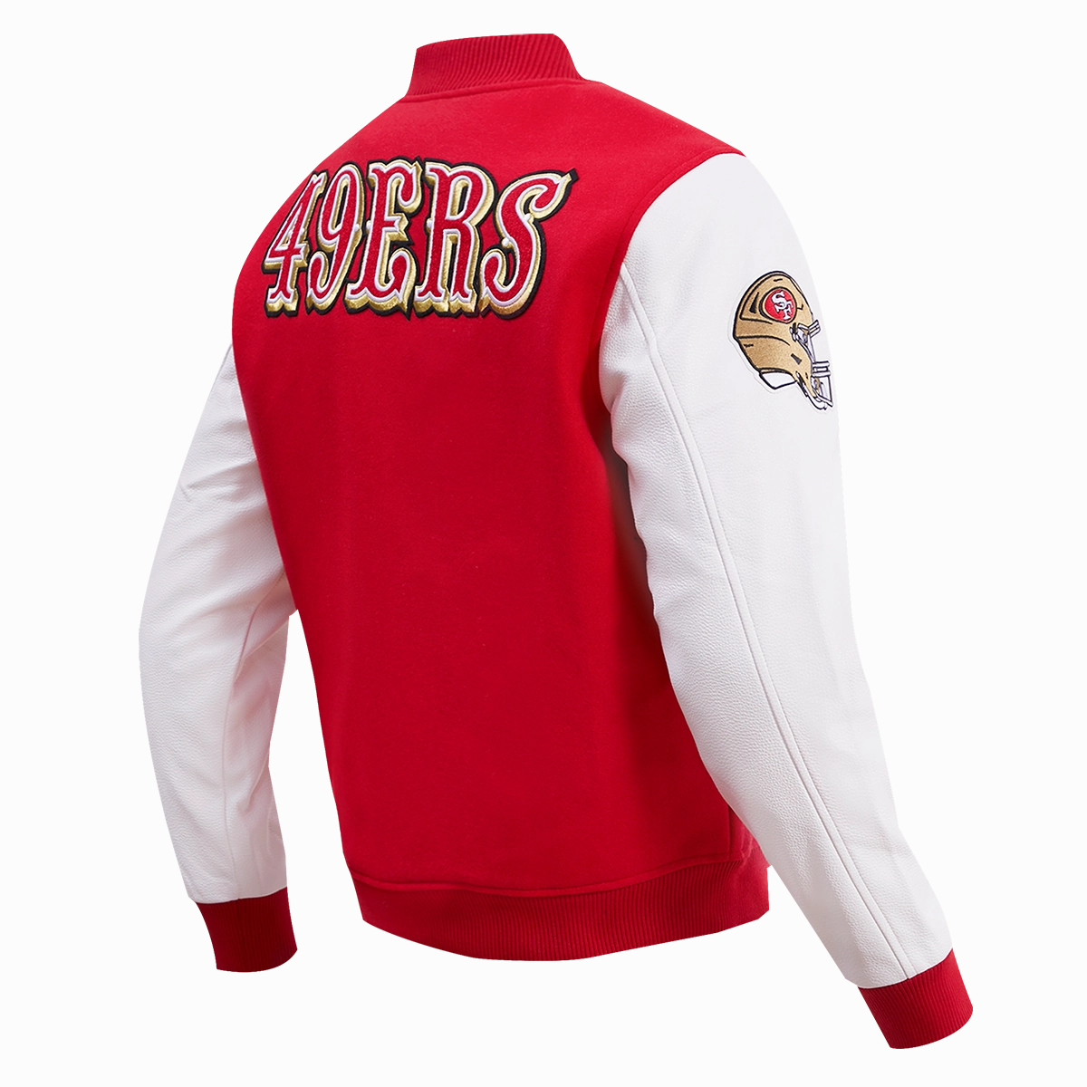 NFL SAN FRANCISCO 49ERS CLASSIC WOOL VARSITY JACKET (RED/WHITE)