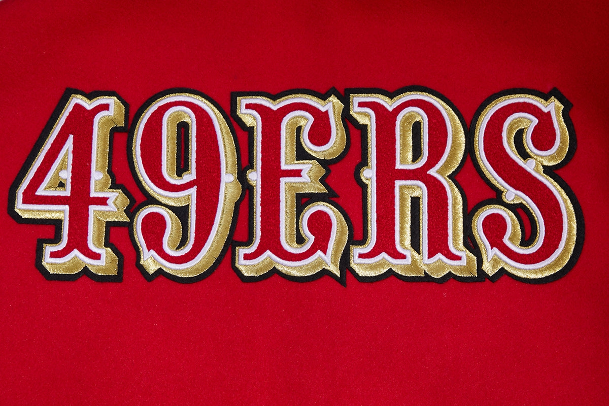 NFL SAN FRANCISCO 49ERS CLASSIC WOOL VARSITY JACKET (RED/WHITE)
