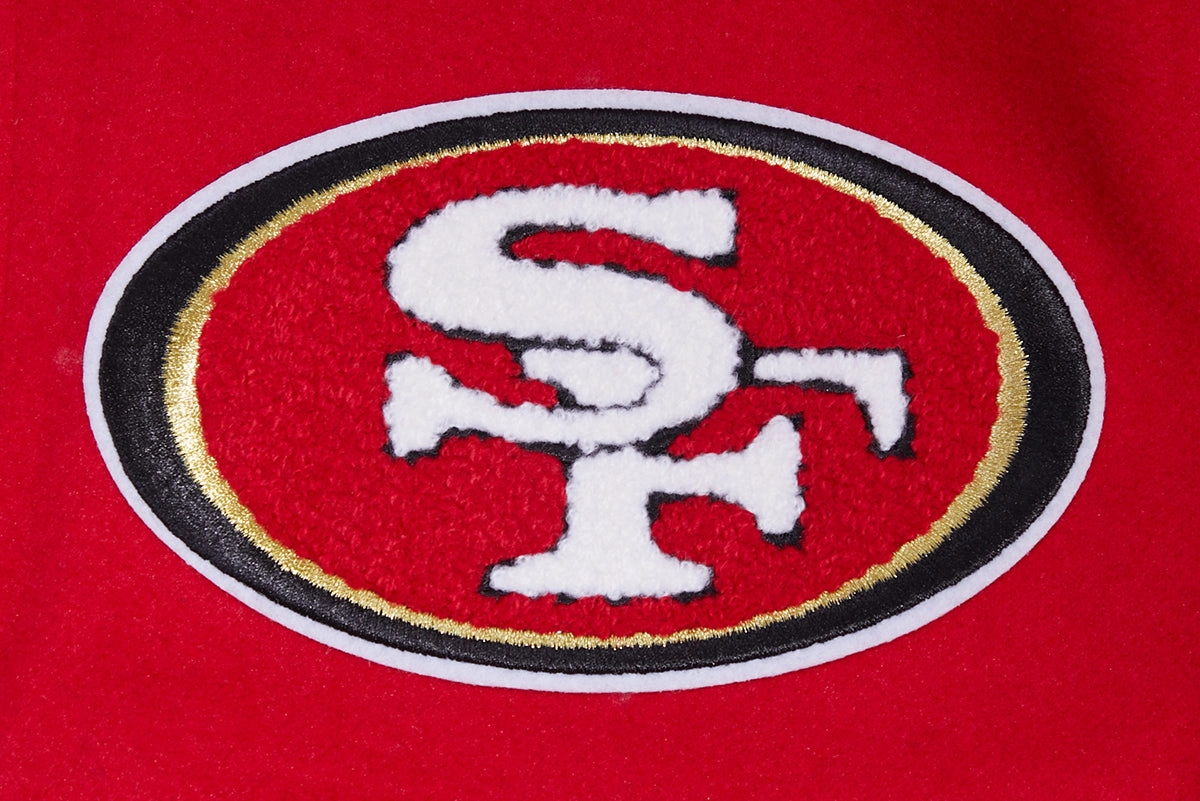 NFL SAN FRANCISCO 49ERS CLASSIC WOOL VARSITY JACKET (RED/WHITE)