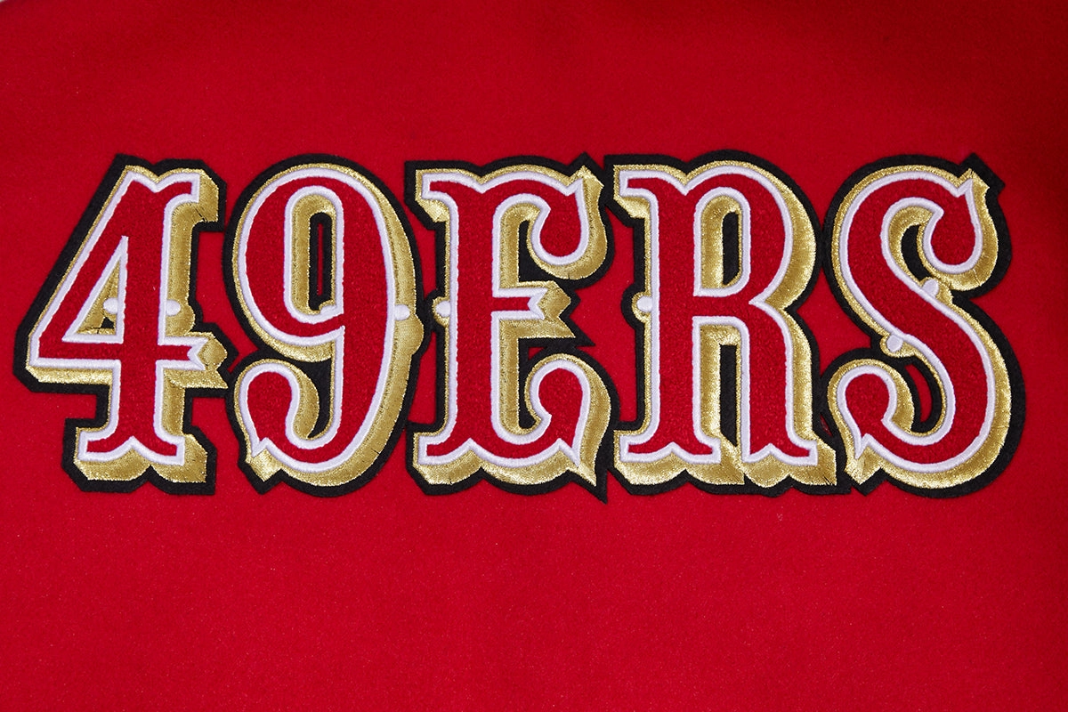 NFL SAN FRANCISCO 49ERS CLASSIC WOOL VARSITY JACKET (RED/WHITE)