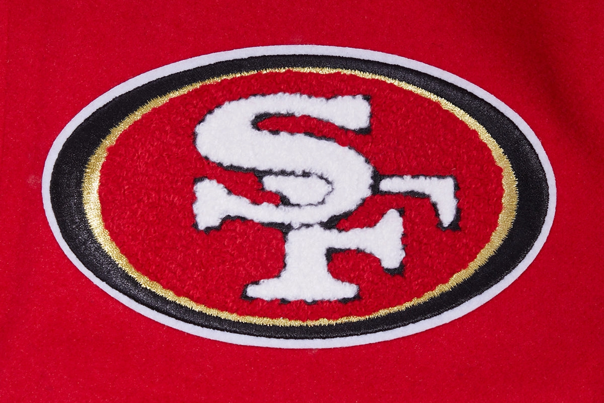 NFL SAN FRANCISCO 49ERS CLASSIC WOOL VARSITY JACKET (RED/WHITE)
