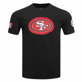 NFL SAN FRANCISCO 49ERS DIY PICK STITCH MEN'S SINGLE JERSEY TEE (BLACK)