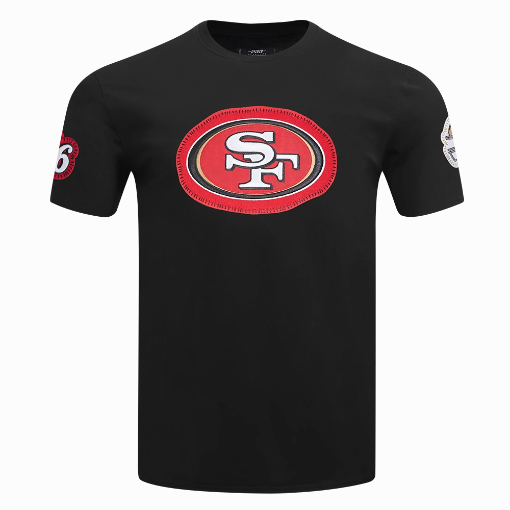 NFL SAN FRANCISCO 49ERS DIY PICK STITCH MEN'S SINGLE JERSEY TEE (BLACK)