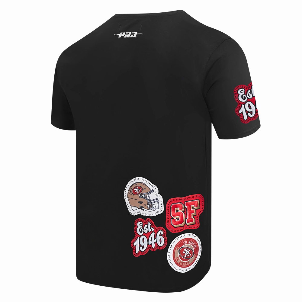 NFL SAN FRANCISCO 49ERS DIY PICK STITCH MEN'S SINGLE JERSEY TEE (BLACK)