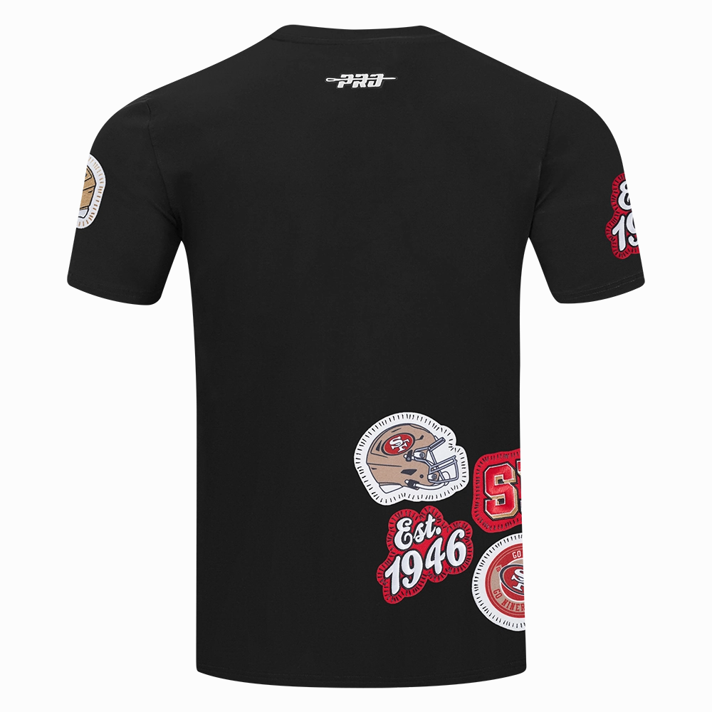 NFL SAN FRANCISCO 49ERS DIY PICK STITCH MEN'S SINGLE JERSEY TEE (BLACK)