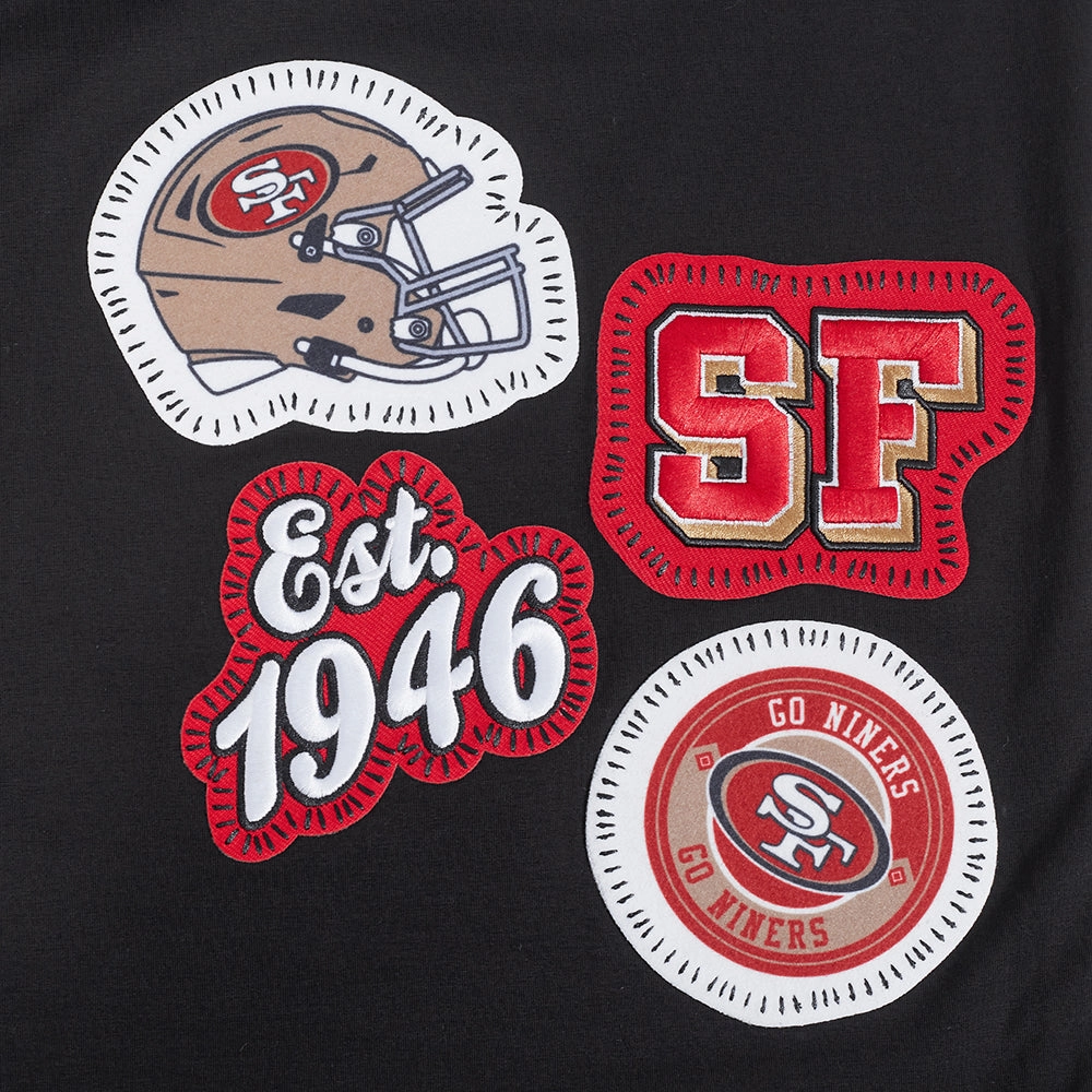 NFL SAN FRANCISCO 49ERS DIY PICK STITCH MEN'S SINGLE JERSEY TEE (BLACK)