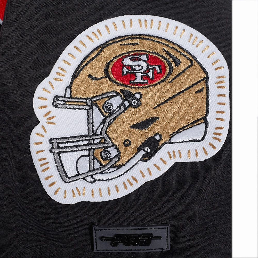 NFL SAN FRANCISCO 49ERS DIY PICK STITCH MEN'S SINGLE JERSEY TEE (BLACK)