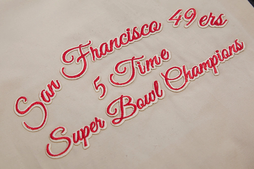 NFL SAN FRANCISCO 49ERS HYBRID MEN'S WOVEN FULL ZIP PULLOVER HOODIE (KHAKI)