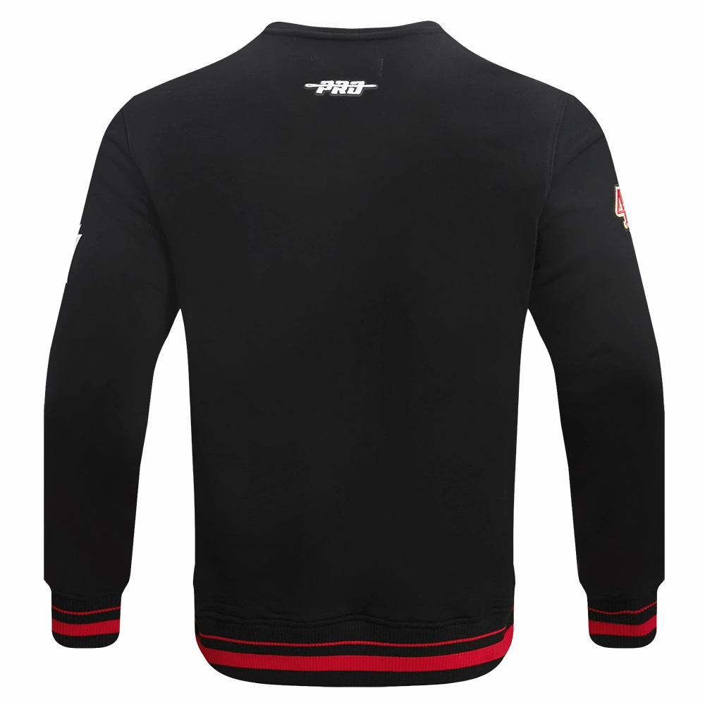 NFL SAN FRANCISCO 49ERS MASHUP MEN'S RIB CREWNECK (BLACK/RED/BLACK)