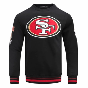 NFL SAN FRANCISCO 49ERS MASHUP MEN'S RIB CREWNECK (BLACK/RED/BLACK)