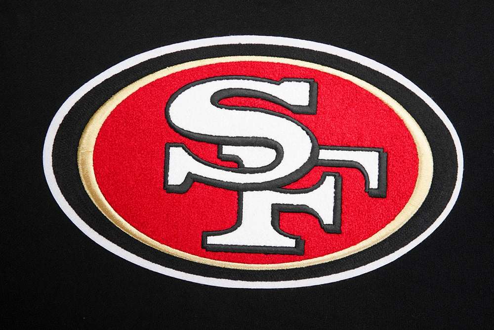 NFL SAN FRANCISCO 49ERS MASHUP MEN'S RIB CREWNECK (BLACK/RED/BLACK)