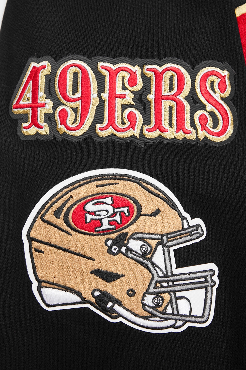 NFL SAN FRANCISCO 49ERS MASHUP MEN'S RIB CREWNECK (BLACK/RED/BLACK)