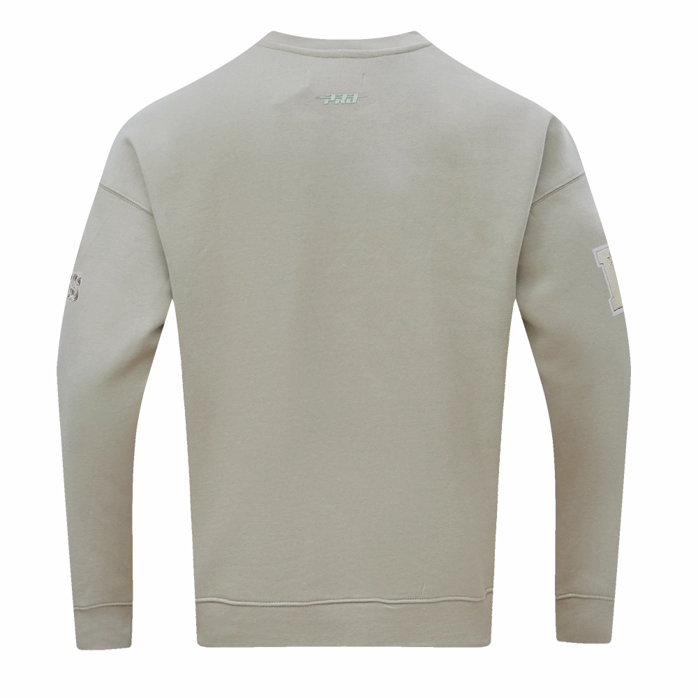 NFL SAN FRANCISCO 49ERS NEUTRAL DROP  SHOULDER FLEECE CREWNECK (TAUPE)