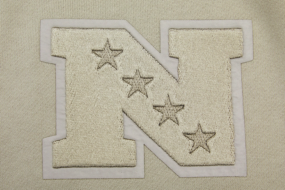 NFL SAN FRANCISCO 49ERS NEUTRAL DROP  SHOULDER FLEECE CREWNECK (TAUPE)