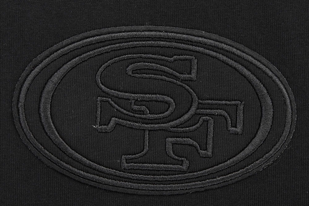 NFL SAN FRANCISCO 49ERS NEUTRAL MEN'S COTTON JERSEY DROP SHOULDER TEE (BLACK)