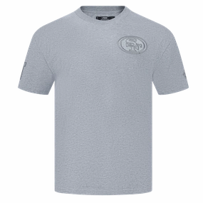 NFL SAN FRANCISCO 49ERS NEUTRAL MEN'S DROP SHOULDER TEE (DARK HEATHER GRAY)