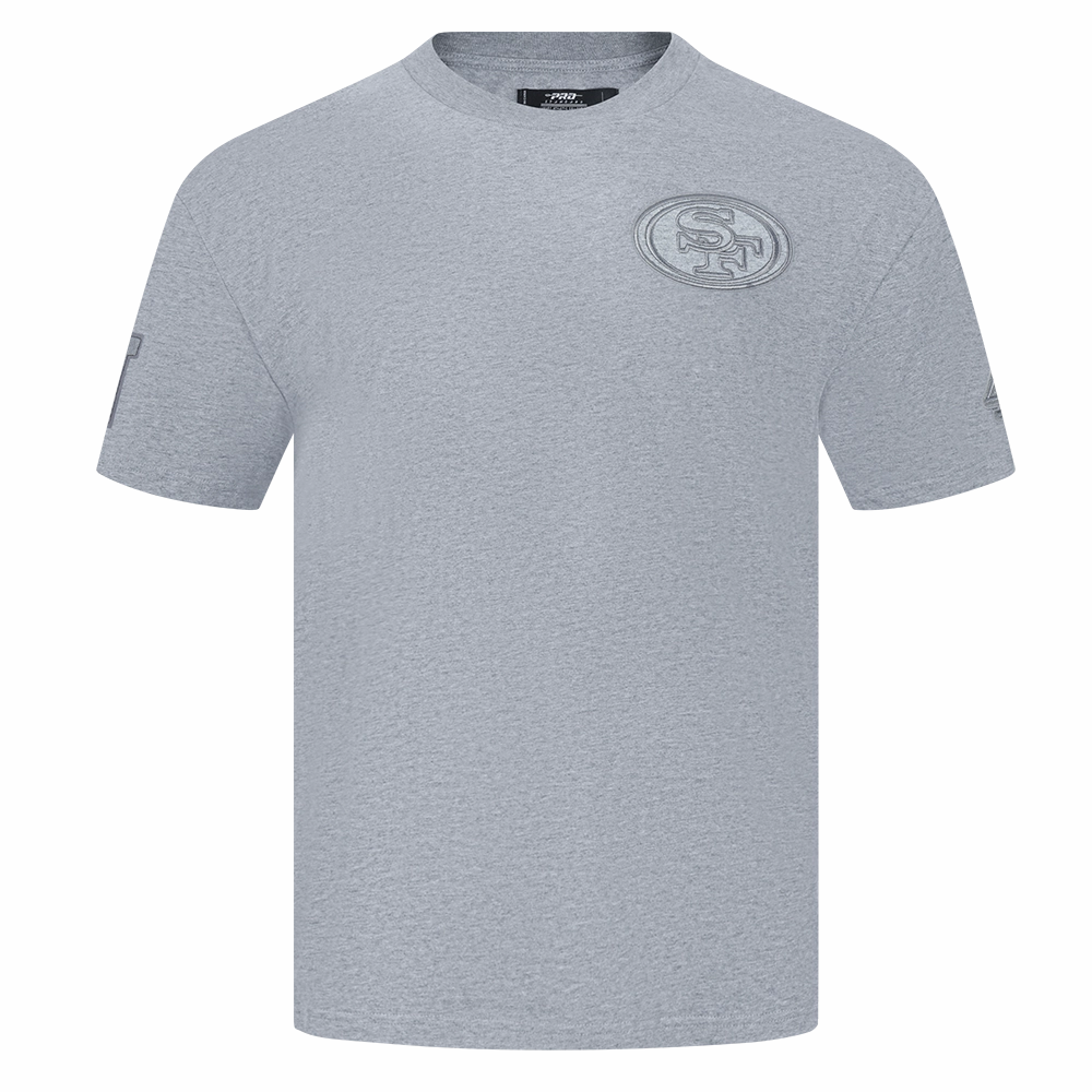 NFL SAN FRANCISCO 49ERS NEUTRAL MEN'S DROP SHOULDER TEE (DARK HEATHER GRAY)