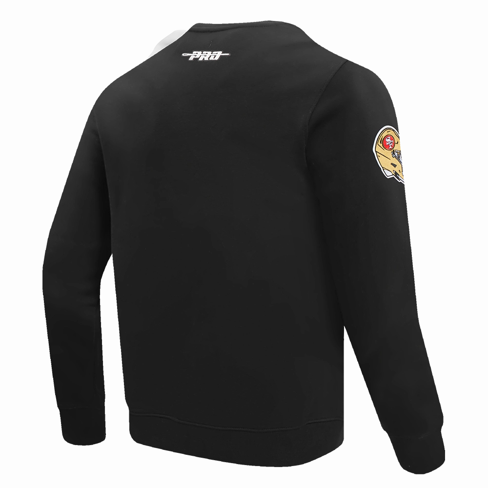 NFL SAN FRANCISCO 49ERS OLD ENGLISH MEN'S CREWNECK (BLACK)