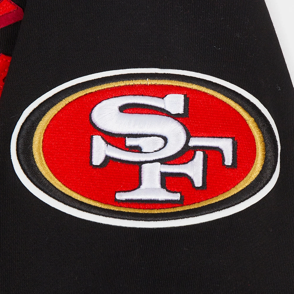 NFL SAN FRANCISCO 49ERS OLD ENGLISH MEN'S CREWNECK (BLACK)