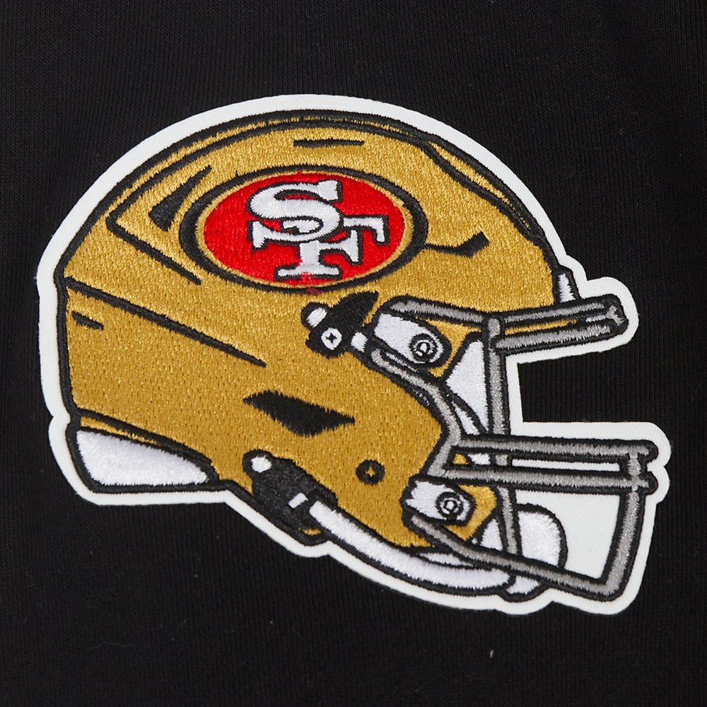 NFL SAN FRANCISCO 49ERS OLD ENGLISH MEN'S CREWNECK (BLACK)