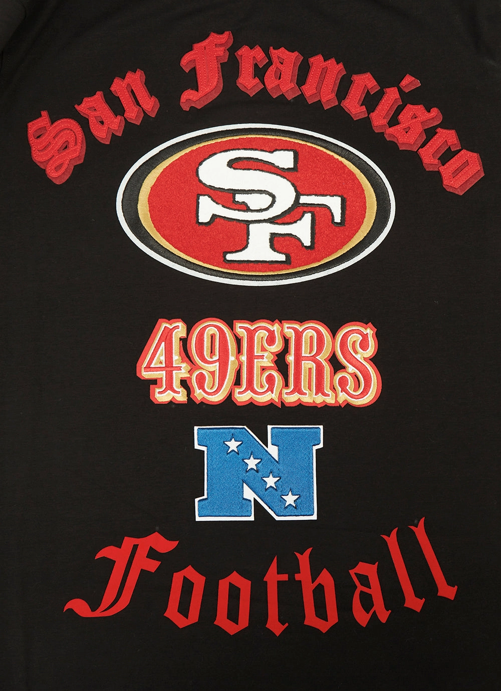 NFL SAN FRANCISCO 49ERS OLD ENGLISH MEN'S TEE (BLACK)
