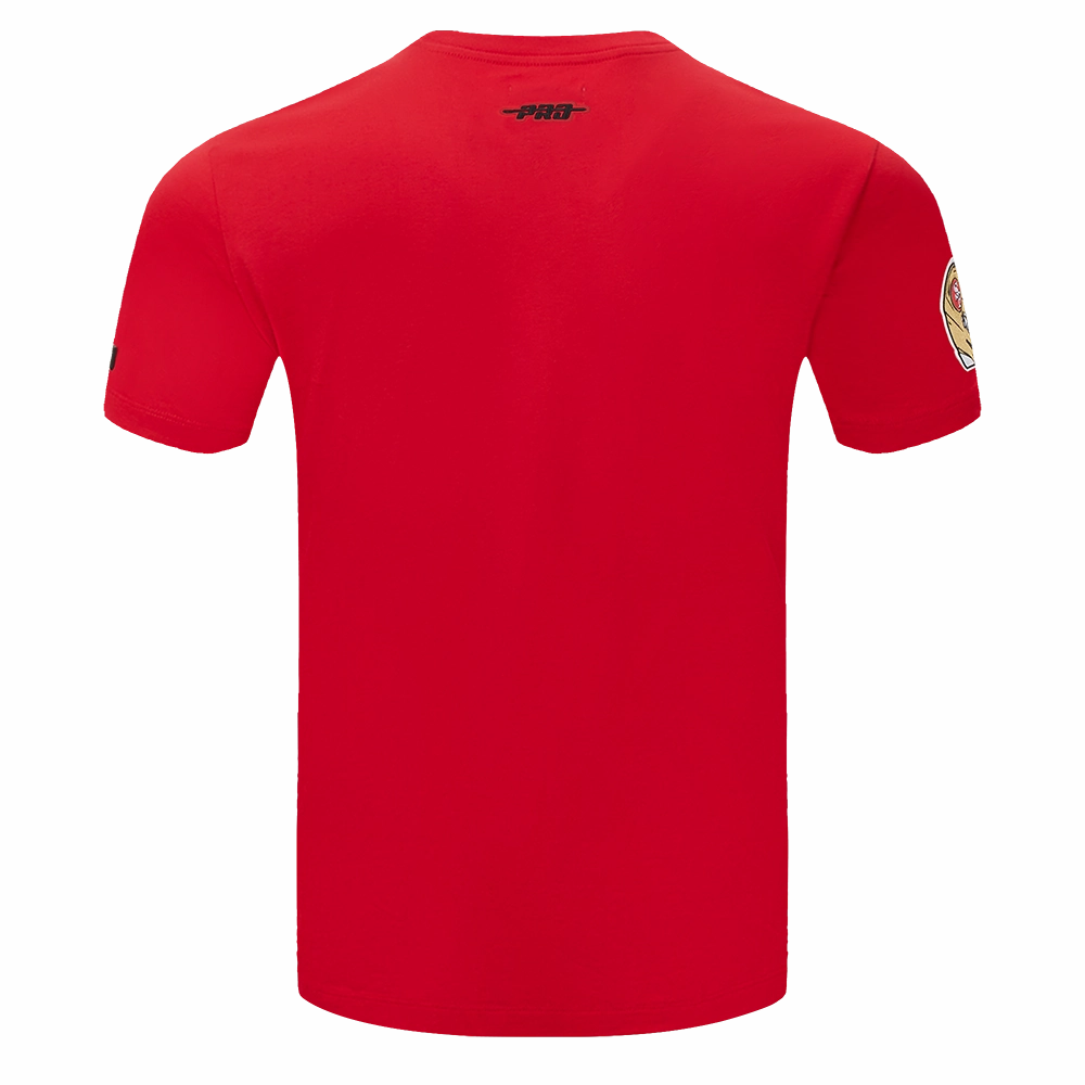 NFL SAN FRANCISCO 49ERS OLD ENGLISH MEN'S TEE (RED)
