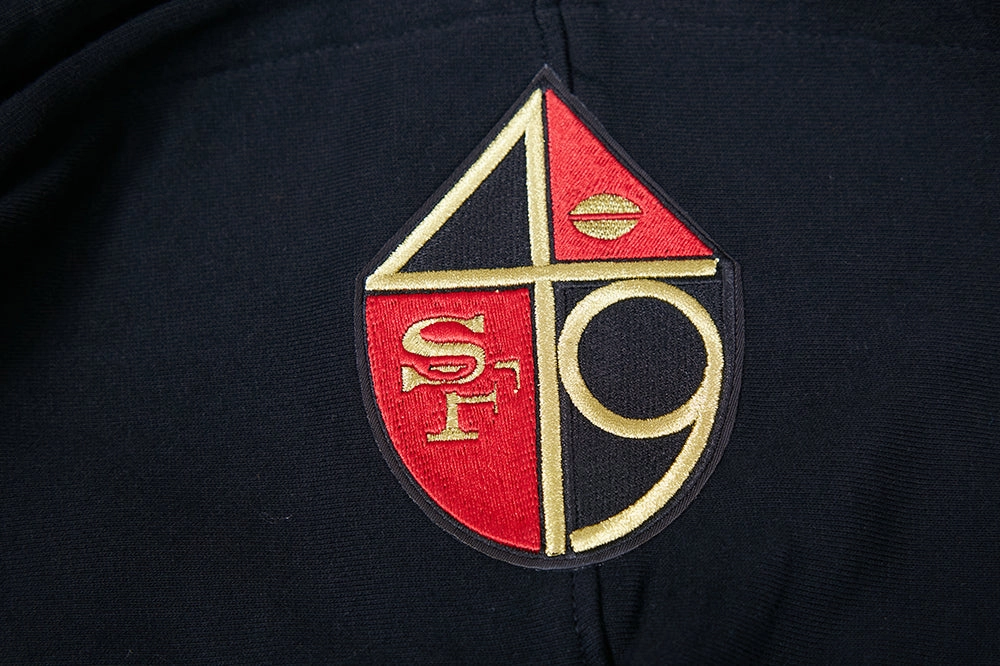 NFL SAN FRANCISCO 49ERS RETRO CLASSIC MEN'S PULLOVER HOODIE (BLACK/RED/BLACK)