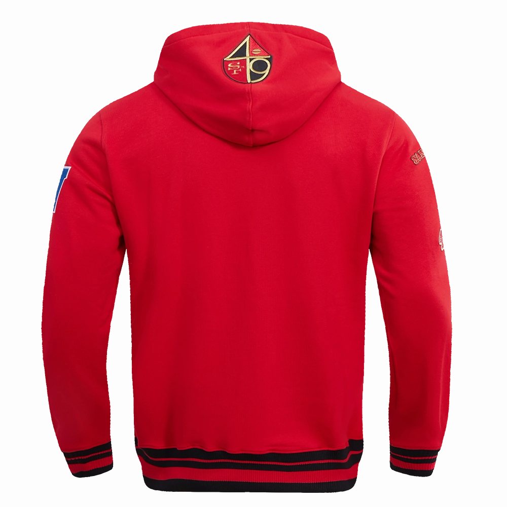 NFL SAN FRANCISCO 49ERS RETRO CLASSIC MEN'S PULLOVER HOODIE (RED/BLACK)