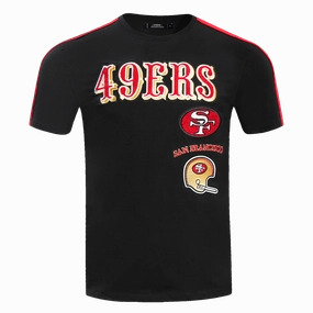 NFL SAN FRANCISCO 49ERS RETRO CLASSIC MEN'S STRIPED TEE (BLACK/RED)