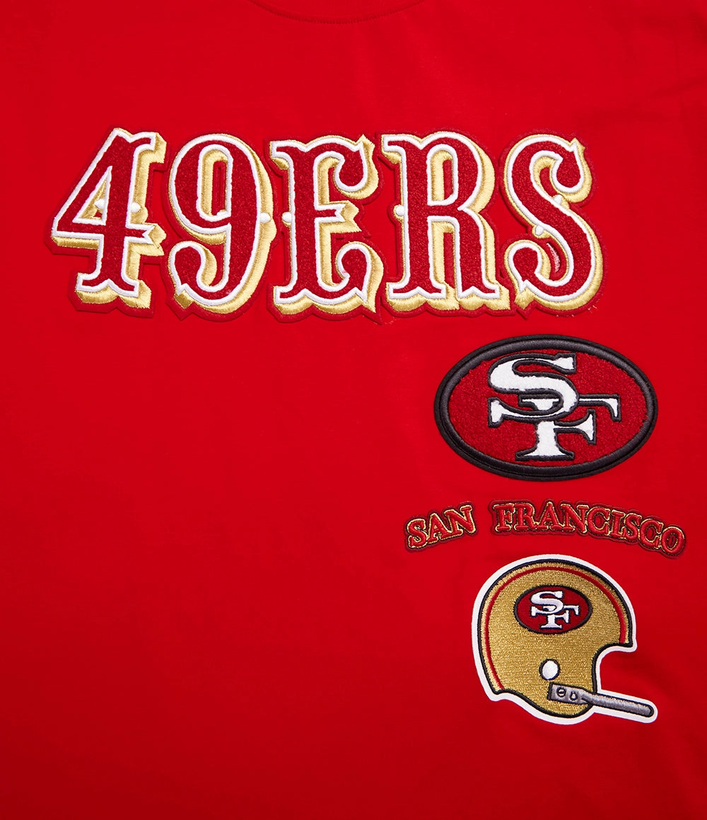 NFL SAN FRANCISCO 49ERS RETRO CLASSIC MEN'S STRIPED TEE (RED/BLACK)