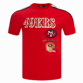 NFL SAN FRANCISCO 49ERS RETRO CLASSIC MEN'S STRIPED TEE (RED/BLACK)