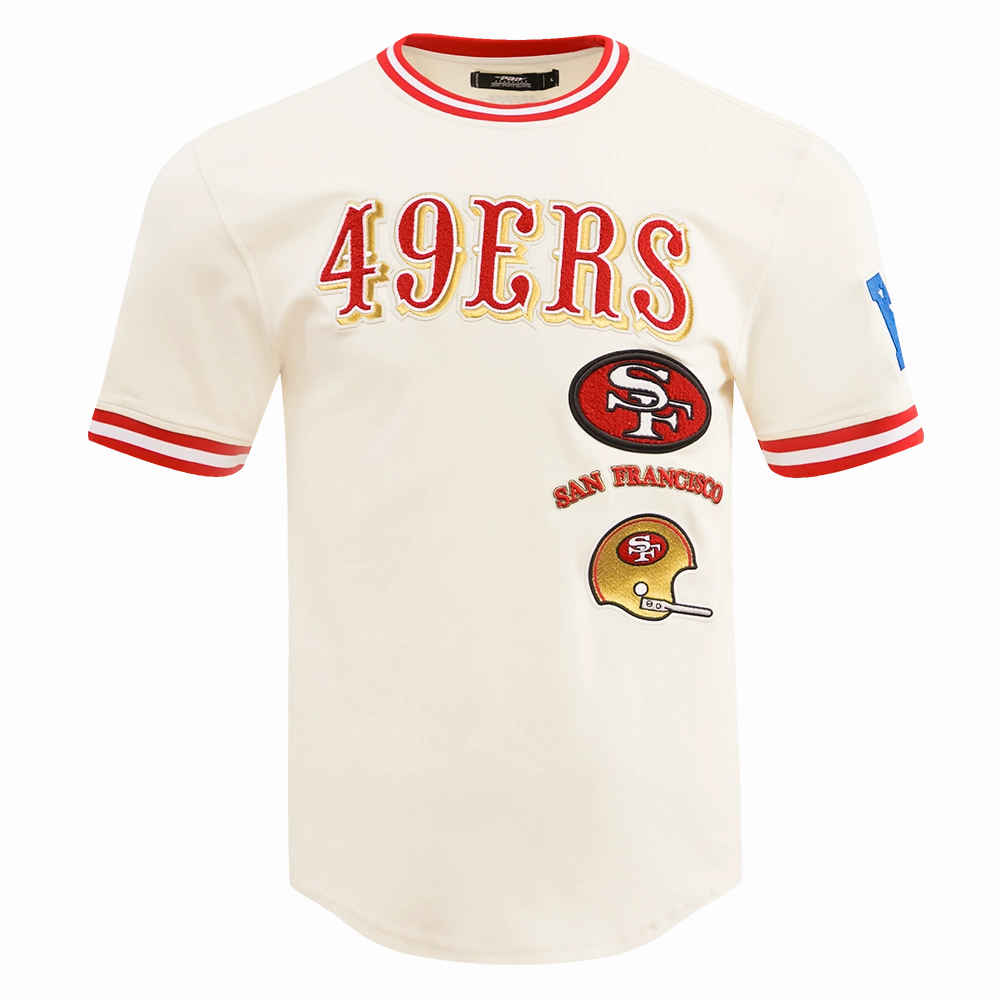 NFL SAN FRANCISCO 49ERS RETRO CLASSIC MEN'S TEE (EGGSHELL/ RED)