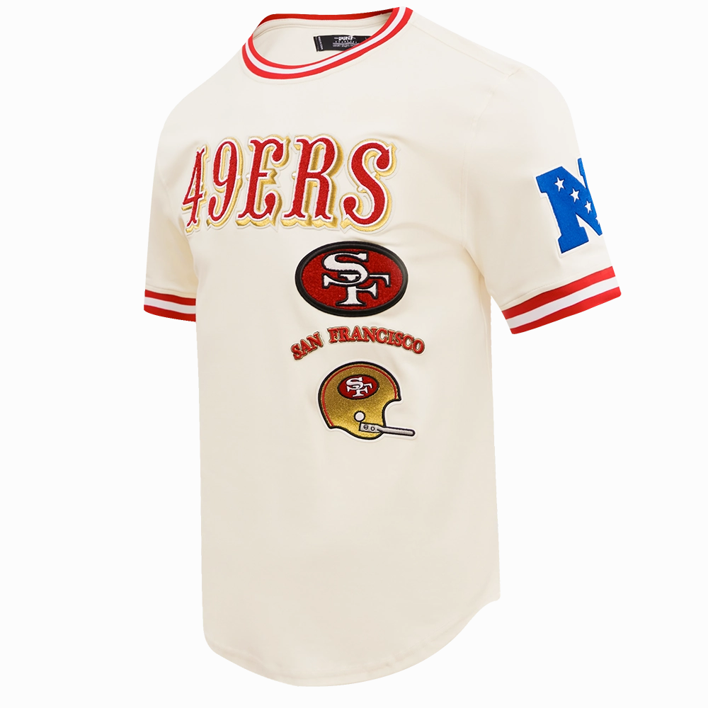 NFL SAN FRANCISCO 49ERS RETRO CLASSIC MEN'S TEE (EGGSHELL/ RED)