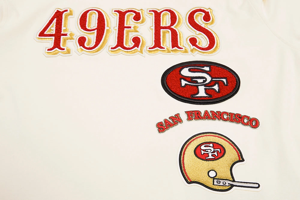 NFL SAN FRANCISCO 49ERS RETRO CLASSIC MEN'S TEE (EGGSHELL/ RED)