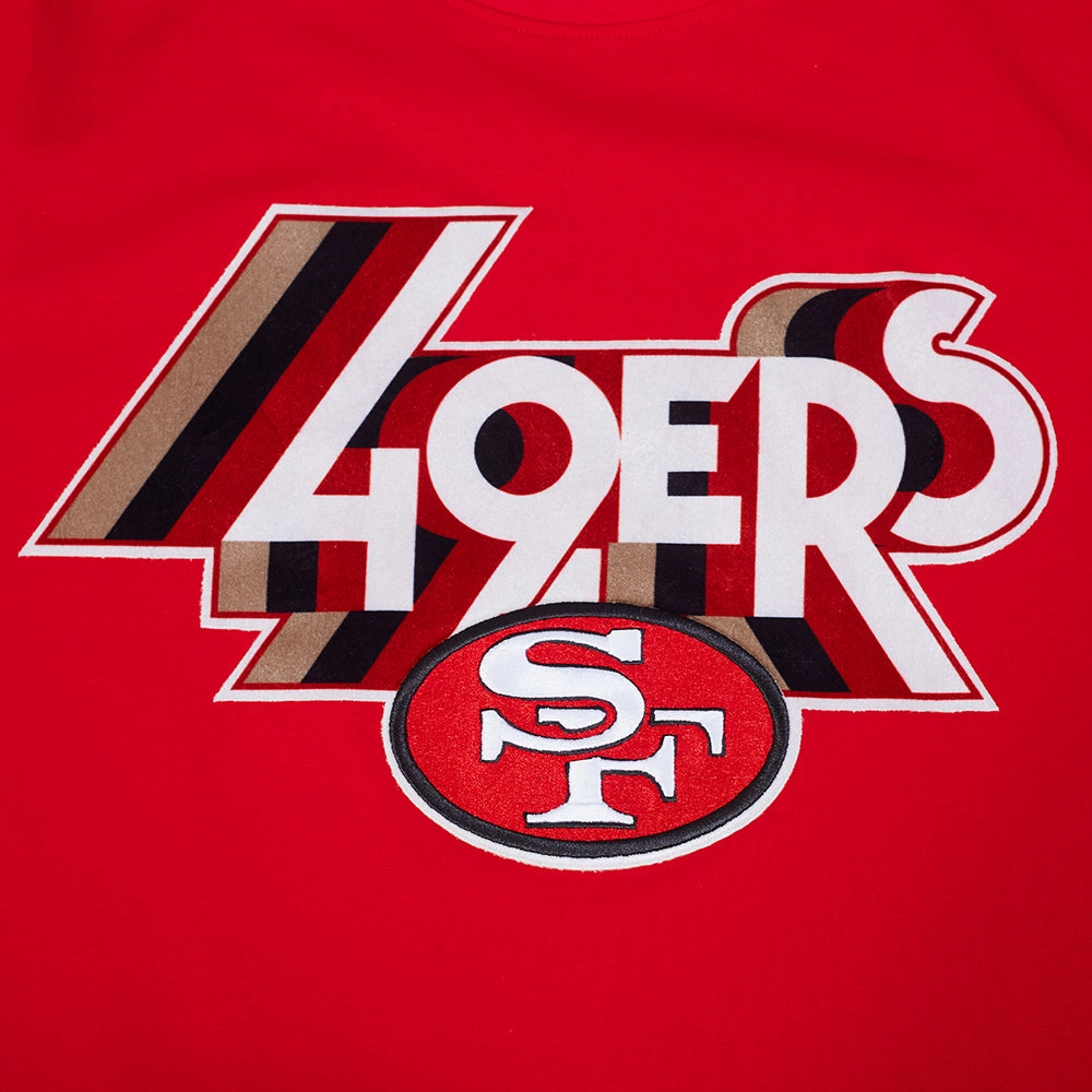 NFL SAN FRANCISCO 49ERS RETRO ELEVATION MEN'S SINGLE JERSEY TEE (RED)