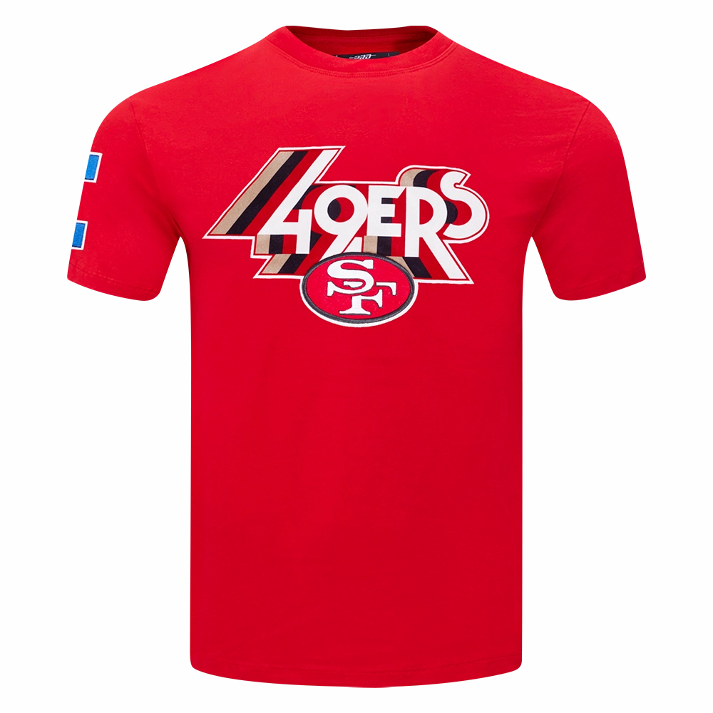 NFL SAN FRANCISCO 49ERS RETRO ELEVATION MEN'S SINGLE JERSEY TEE (RED)