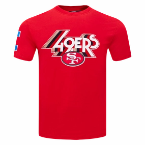 NFL SAN FRANCISCO 49ERS RETRO ELEVATION MEN'S SINGLE JERSEY TEE (RED)