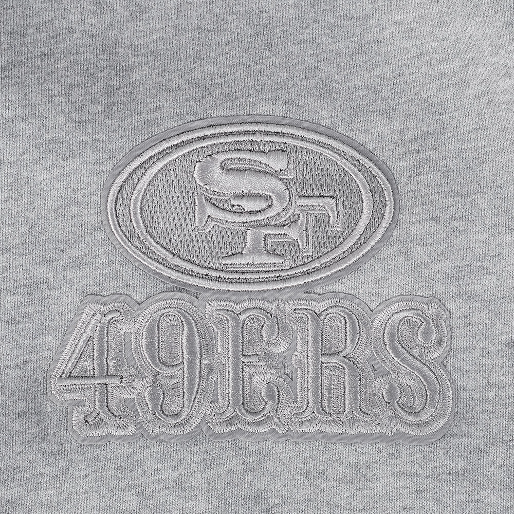 NFL SAN FRANCISCO 49ERS REVERSE FRENCH TERRY MEN'S COLOR BLOCK FLEECE PULLOVER HOODIE