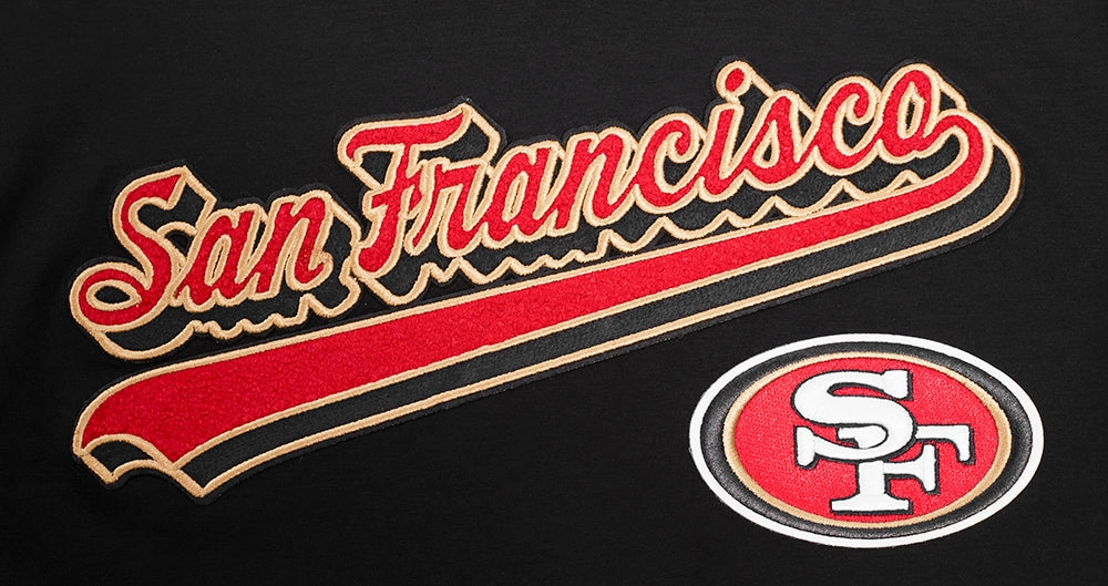 NFL SAN FRANCISCO 49ERS SCRIPT TAIL MEN'S   TEE (BLACK)