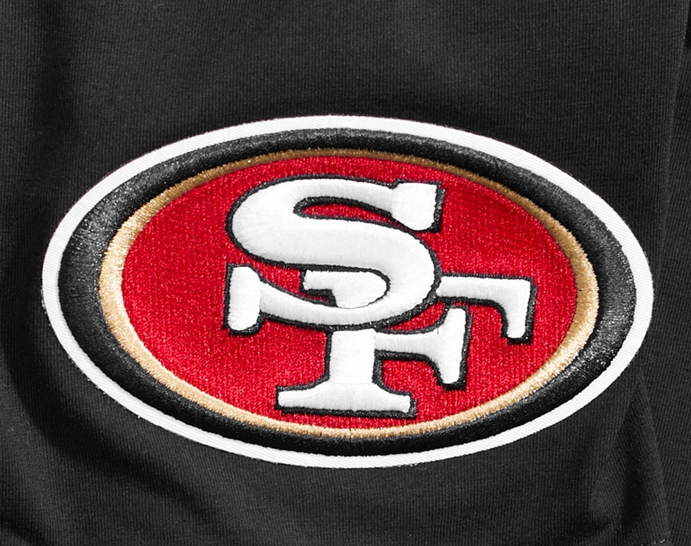 NFL SAN FRANCISCO 49ERS SCRIPT TAIL MEN'S   TEE (BLACK)
