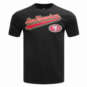 NFL SAN FRANCISCO 49ERS SCRIPT TAIL MEN'S   TEE (BLACK)