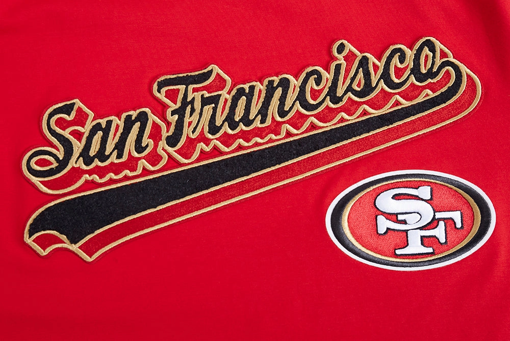 NFL SAN FRANCISCO 49ERS SCRIPT TAIL MEN'S   TEE (RED)