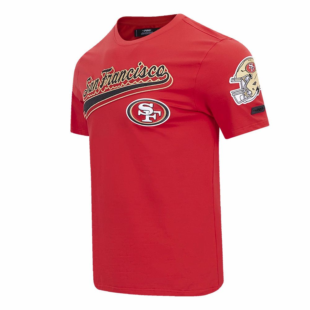 NFL SAN FRANCISCO 49ERS SCRIPT TAIL MEN'S   TEE (RED)