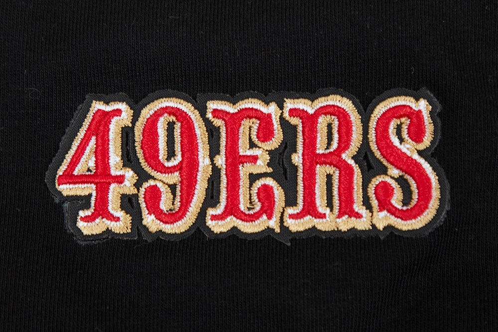 NFL SAN FRANCISCO 49ERS SCRIPT TAIL WOMEN'S HIGH WAIST JERSEY LEGGING (BLACK)