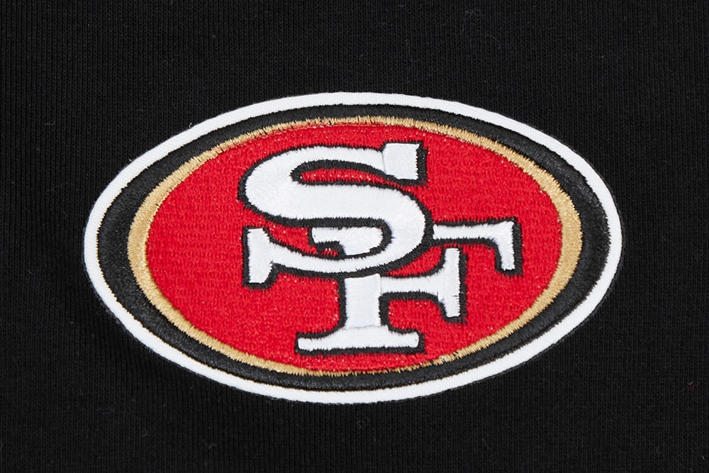 NFL SAN FRANCISCO 49ERS SCRIPT TAIL WOMEN'S HIGH WAIST JERSEY LEGGING (BLACK)